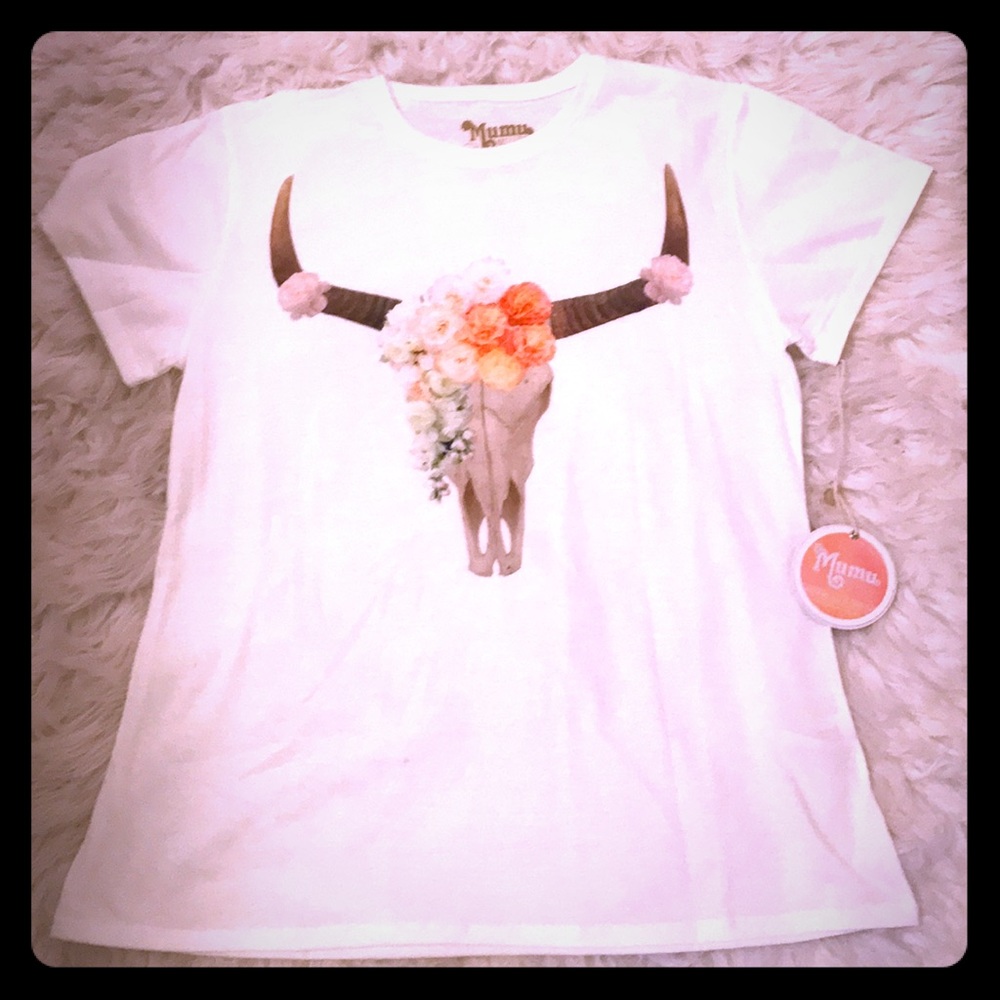 NWT Show me your Mumu Flower Skull Top!